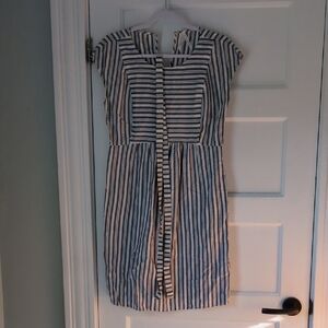 Striped Cap Sleeve Dress